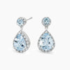 Florence Aquamarine and Diamond Earrings in 18K White Gold