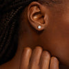 Claw Prong Diamond Stud Earrings 1 ct  in 18K White Gold