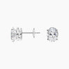 Oval Cut Lab Grown Diamond Stud Earrings White Gold 18k