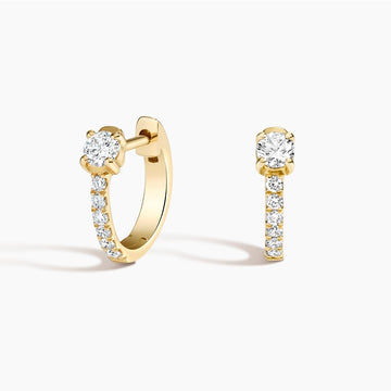 Taylor Lab Diamond Huggie Earrings 0.33 ct  in 18K Yellow Gold