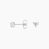 Heart Lab Diamond Stud Earrings 0.25 ct. in 18K White Gold