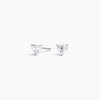 Heart Lab Diamond Stud Earrings 0.25 ct. in 18K White Gold
