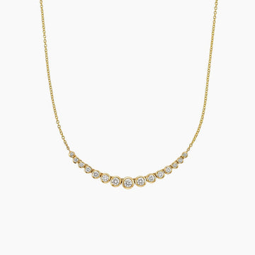 Anya Bezel Diamond Necklace 0.50 ct  in 18K Yellow/White Gold