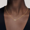 Bezel Heart Shaped Lab Diamond Necklace 0.50 ct  in 18K Yellow Gold