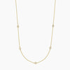 Bezel Heart Shaped Lab Diamond Station Necklace (1/2 ct. tw.) in 18K Yellow Gold