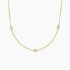 Bezel Heart Shaped Lab Diamond Station Necklace (1/2 ct. tw.) in 18K Yellow Gold
