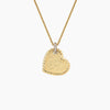 Engravable Heart Shaped Pavé Diamond Necklace in 18K Yellow Gold