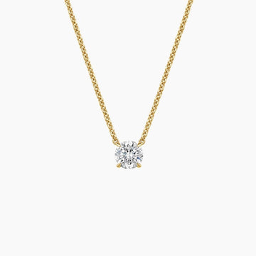 Perfect Solitaire Diamond Pendant 0.50 ct  in 18K Yellow/White Gold