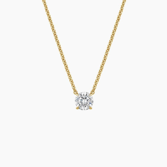 Perfect Solitaire Diamond Pendant 0.50 ct  in 18K Yellow/White Gold