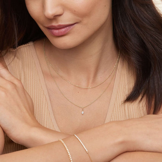 Isla Diamond Pendant 0.17 ct in 18K Yellow Gold
