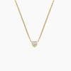 Heart Lab Diamond Bezel Solitaire Pendant 0.10 ct. in 18K Yellow Gold
