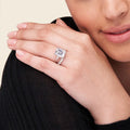 5 Carat Cushion- Lab Diamond - Tapper Trilogy - Engagement Ring in 18k White Gold