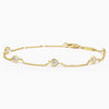Bezel Heart Shaped Lab Diamond Station Bracelet 0.50 ct  in 18K Yellow Gold