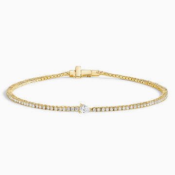 Aster Lab Diamond Tennis Bracelet 1.2 ct  in 18K Yellow Gold