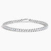 Angled Pear Lab Diamond Tennis Bracelet 6 ct  in 18K White Gold