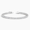 Angled Pear Lab Diamond Tennis Bracelet 6 ct  in 18K White Gold