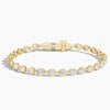 Bezel Lab Diamond Tennis Bracelet 2.875 ct  in 18K Yellow Gold