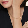 Bezel Lab Diamond Tennis Bracelet 2.875 ct  in 18K Yellow Gold