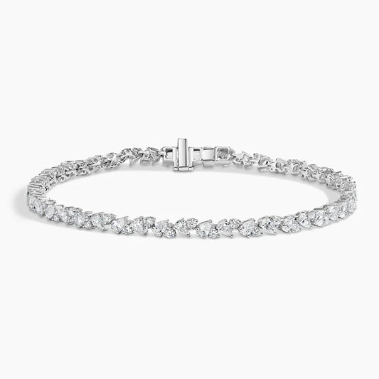 Celeste Lab Diamond Tennis Bracelet in 18k White Gold