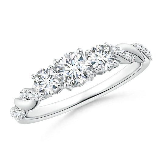 Classic Braided Natural Diamond Ring