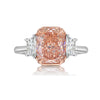 3ct Fancy Brown-Pink Elongated Radiant Diamond Engagement Ring