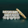 Nathalie Emerald Cut Lab Diamond Ring 0.88 ct in 18K Yellow/White Gold