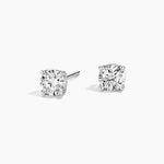 Certified Lab Diamond 4-Prong Stud Earrings in 18k White Gold