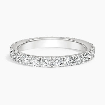 Each Lab Diamond - Full Eternity Band in 18k White Gold