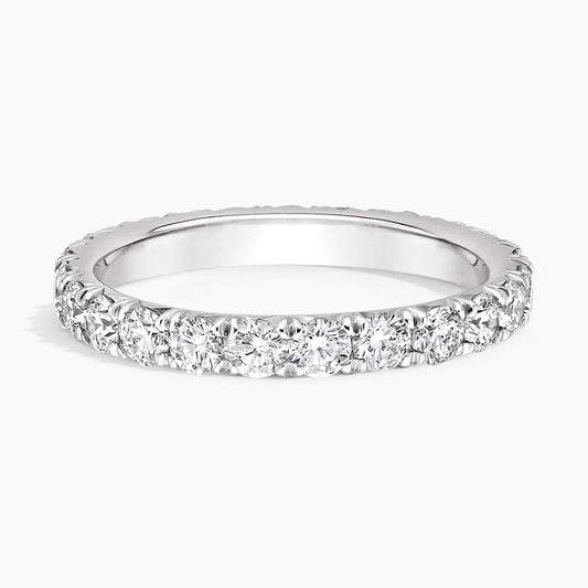 Each Lab Diamond Full Eternity Band in 18k White Gold