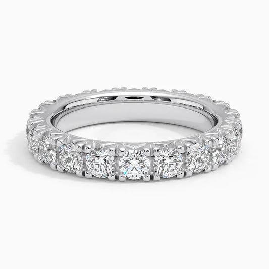 Each Lab Diamond Full Eternity Band in 18k White Gold