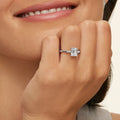5 Carat Pear - Lab Diamond - Pear Trilogy - Engagement Ring in 18k White Gold