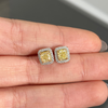 1.39ct Fancy Yellow Halo Diamond Studs