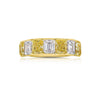 Alternating Fancy Yellow & White Diamond Half Eternity Band