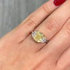 3ct Fancy Yellow Cushion Cut Diamond Engagement Ring