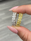 Fancy Yellow Oval Diamond Eternity Band