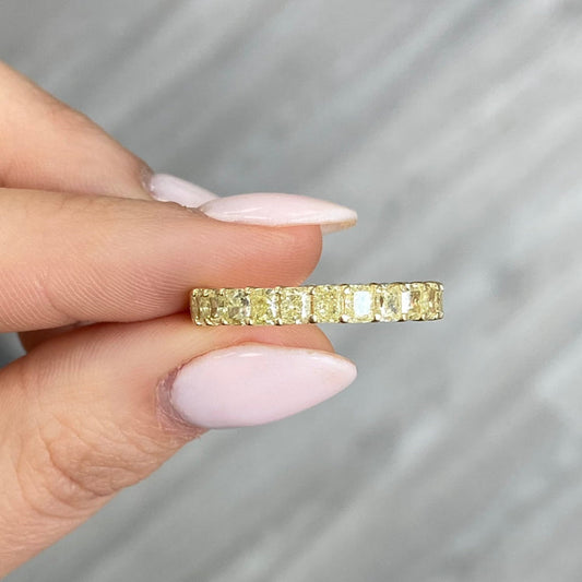 Fancy Yellow Diamond Eternity Ring