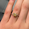 1.5ct Fancy Yellow Cushion Diamond Engagement Ring