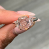 3ct Fancy Brown-Pink Elongated Radiant Diamond Engagement Ring