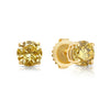 1.63ct GIA Fancy Intense Yellow Round Diamond Studs