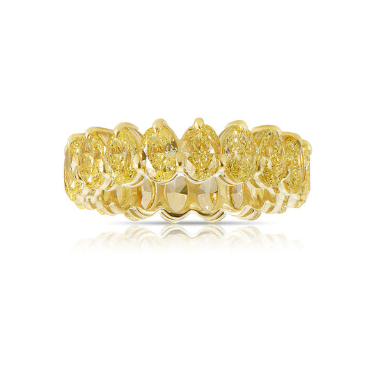 Fancy Yellow Oval Diamond Eternity Band