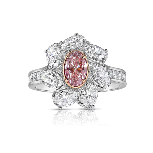 Oval Cut GIA Pink Diamond Ring