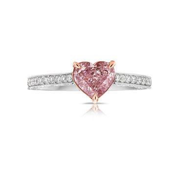 1.01ct Pink Heart Diamond Engagement Ring