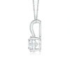 Round Natural Diamond Solitaire V-Shaped Pendant