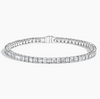 Emerald Lab Diamond Tennis Bracelet in 18k White Gold