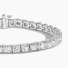 Princess Lab Diamond Tennis Bracelet in 18k White Gold