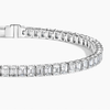 Emerald Lab Diamond Tennis Bracelet in 18k White Gold