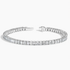 Emerald Lab Diamond Tennis Bracelet in 18k White Gold