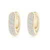 Round Natural Diamond Solitaire Hoops