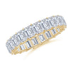 Emerald Natural Eternity Band Diamond Ring