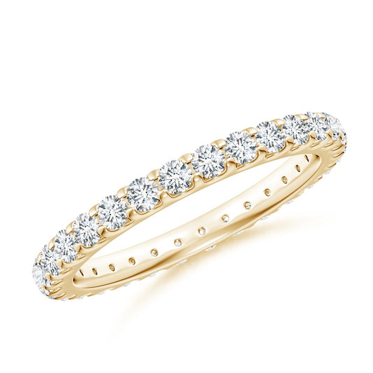 Round Natural Eternity Band Diamond Ring